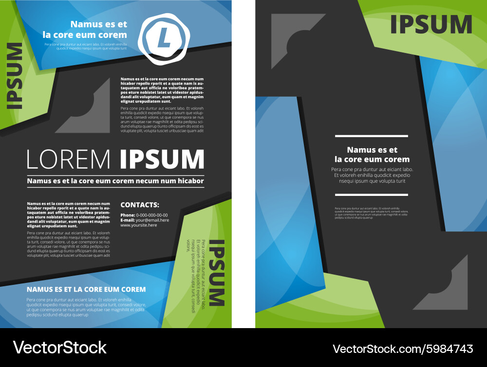 Leaflet template Vector Image