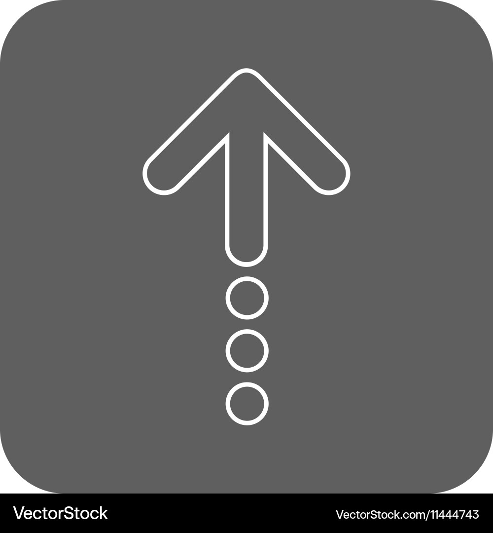 Send up flat squared icon vector image