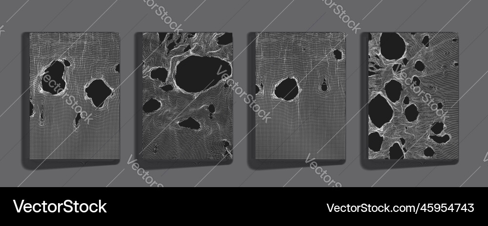 This spiderweb has been broken abstract grid vector image