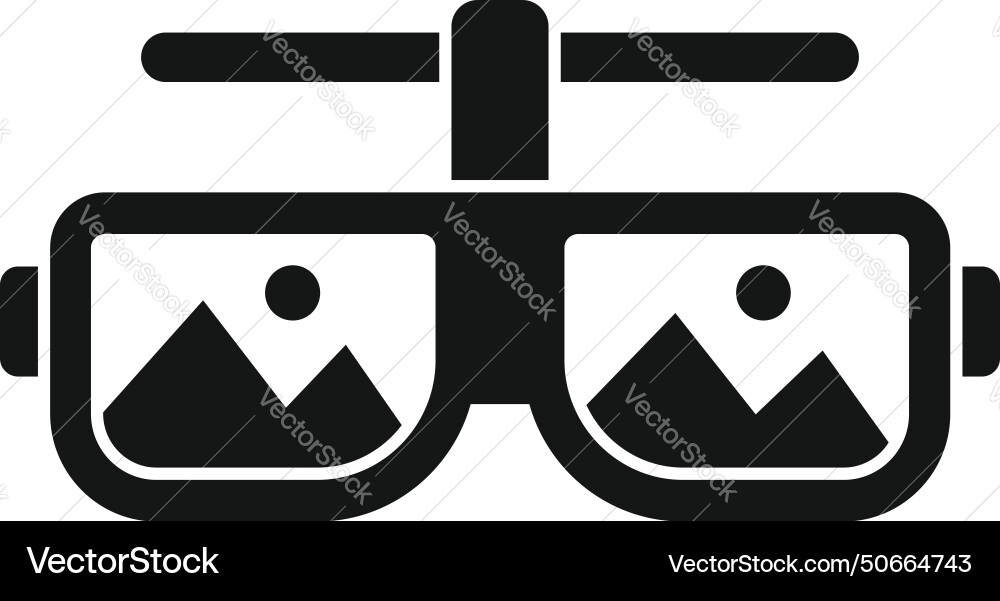 Vr googles icon simple minimal control Vr googles icon simple minimal control Vector Image