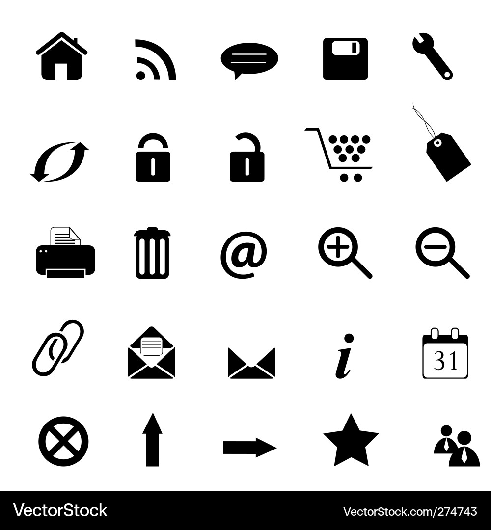 Web Icon Set Vector Image