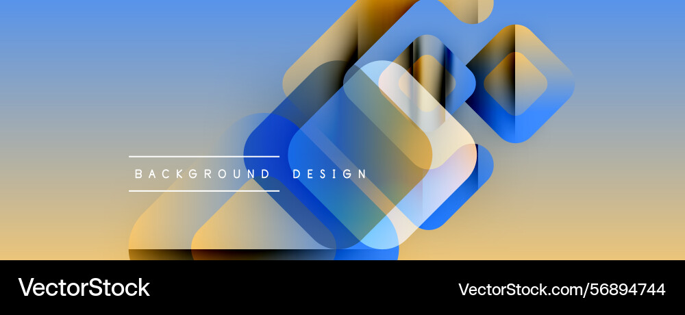 Abstract geometric shapes overlap creating vector image