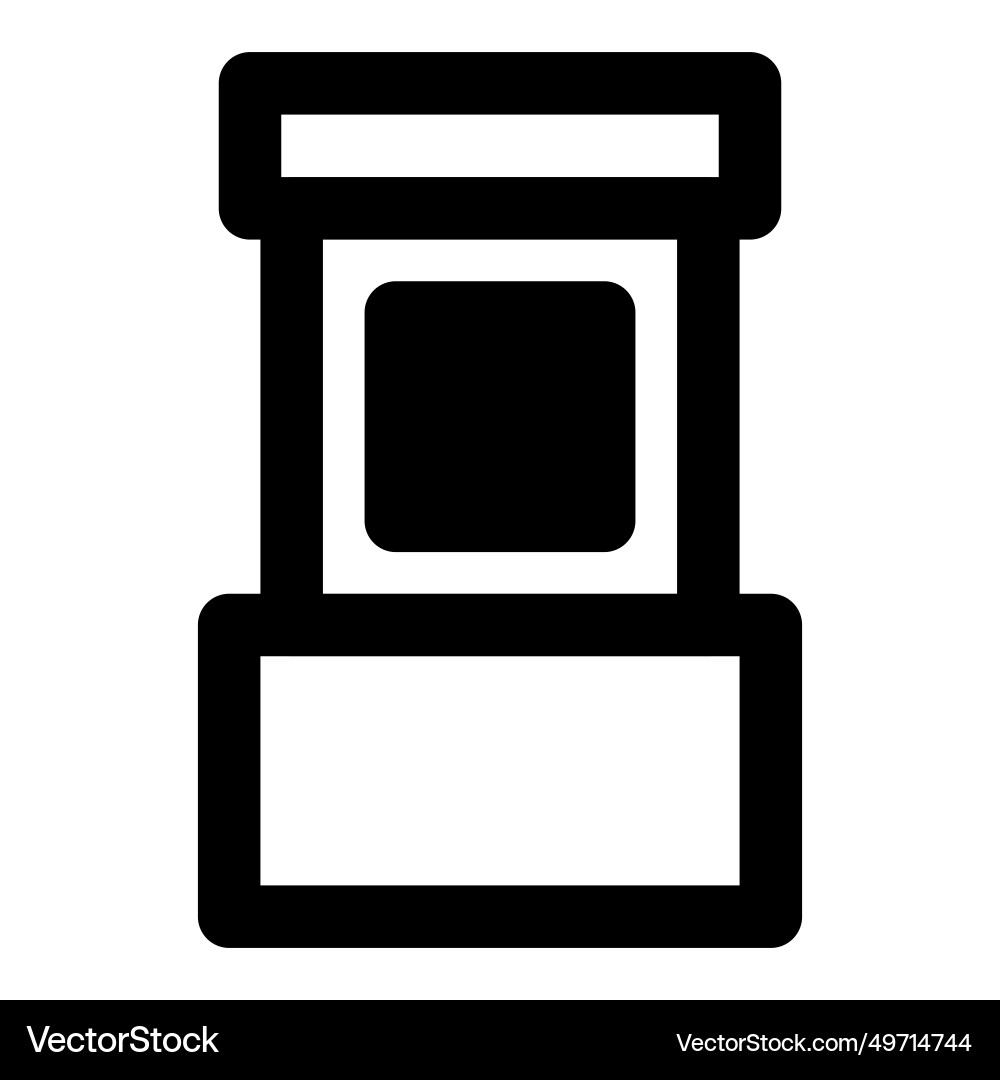 Automated device providing currency and banking vector image