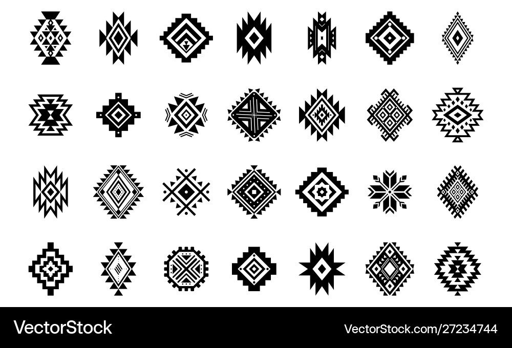 Aztec elements Royalty Free Vector Image - VectorStock