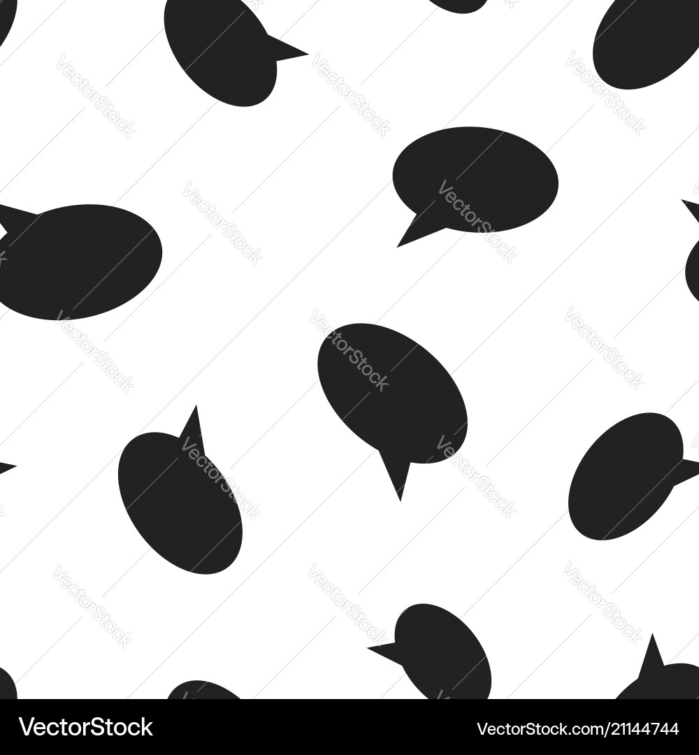 Blank empty speech bubble icon seamless pattern Vector Image