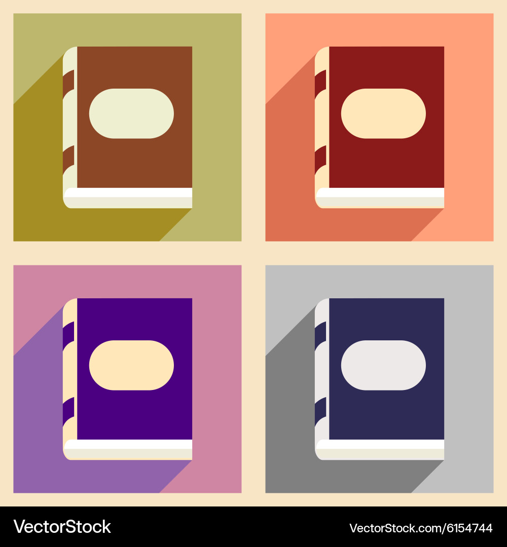 Flat with shadow concept and mobile application vector image