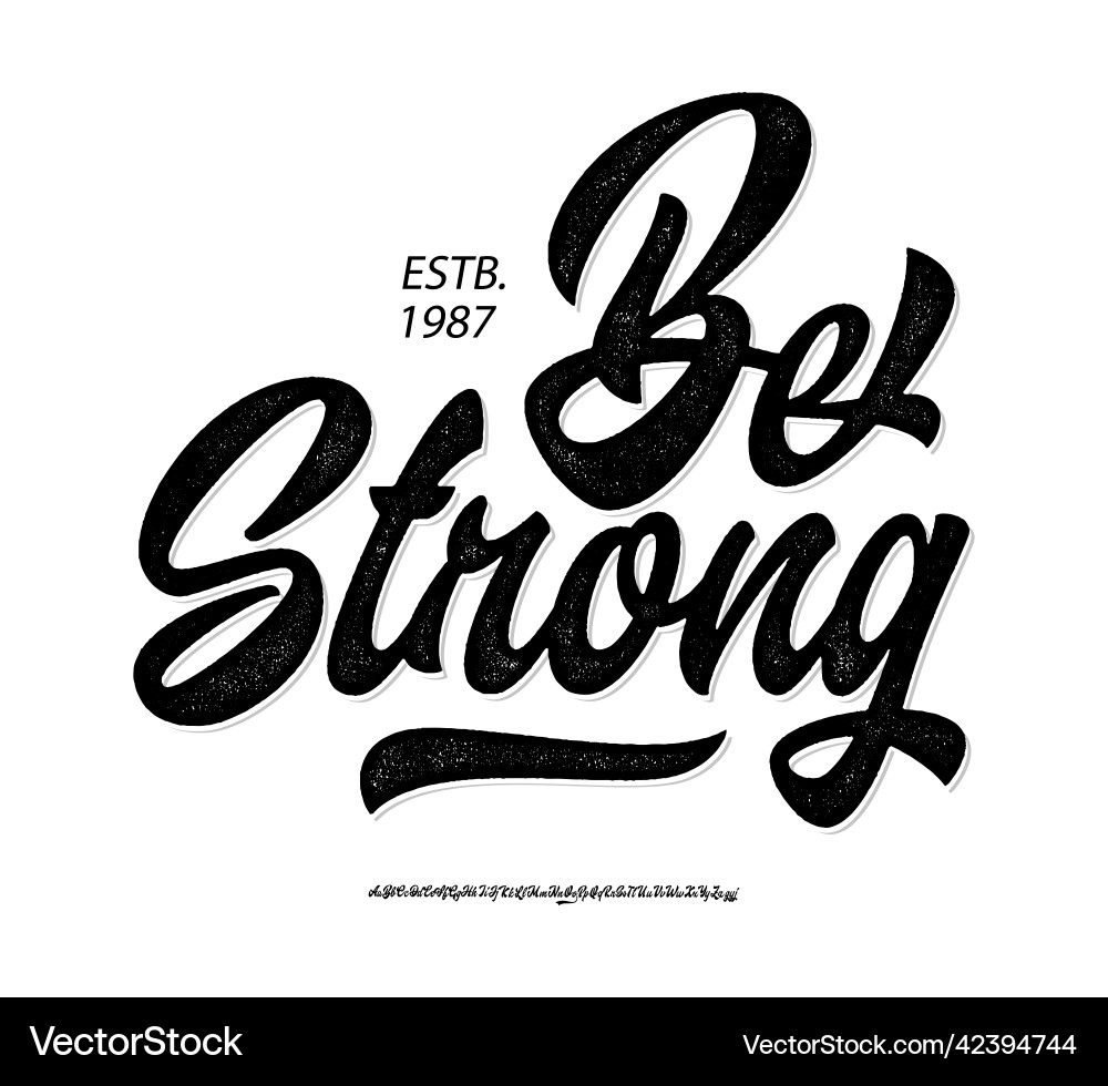 Original brush script font retro typeface vector image