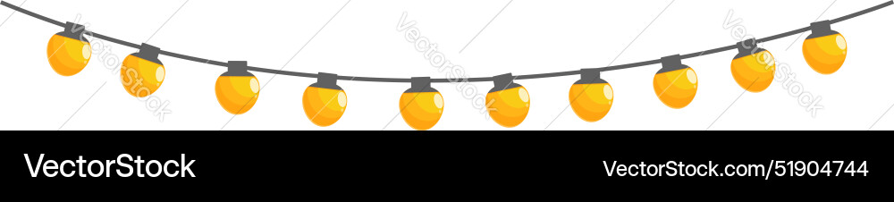 String lights hanging creating a festive Vector Image
