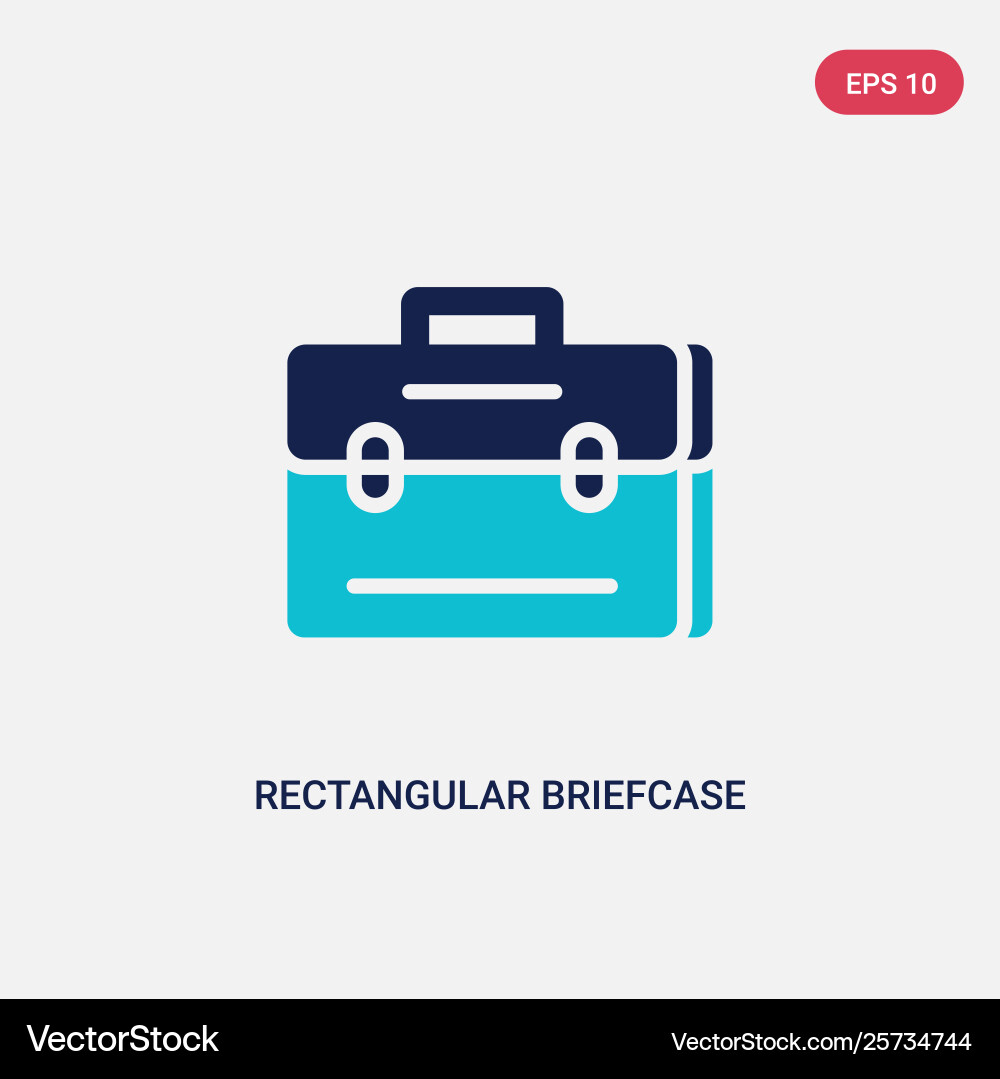 Two color rectangular briefcase icon from Two color rectangular briefcase icon from Vector Image