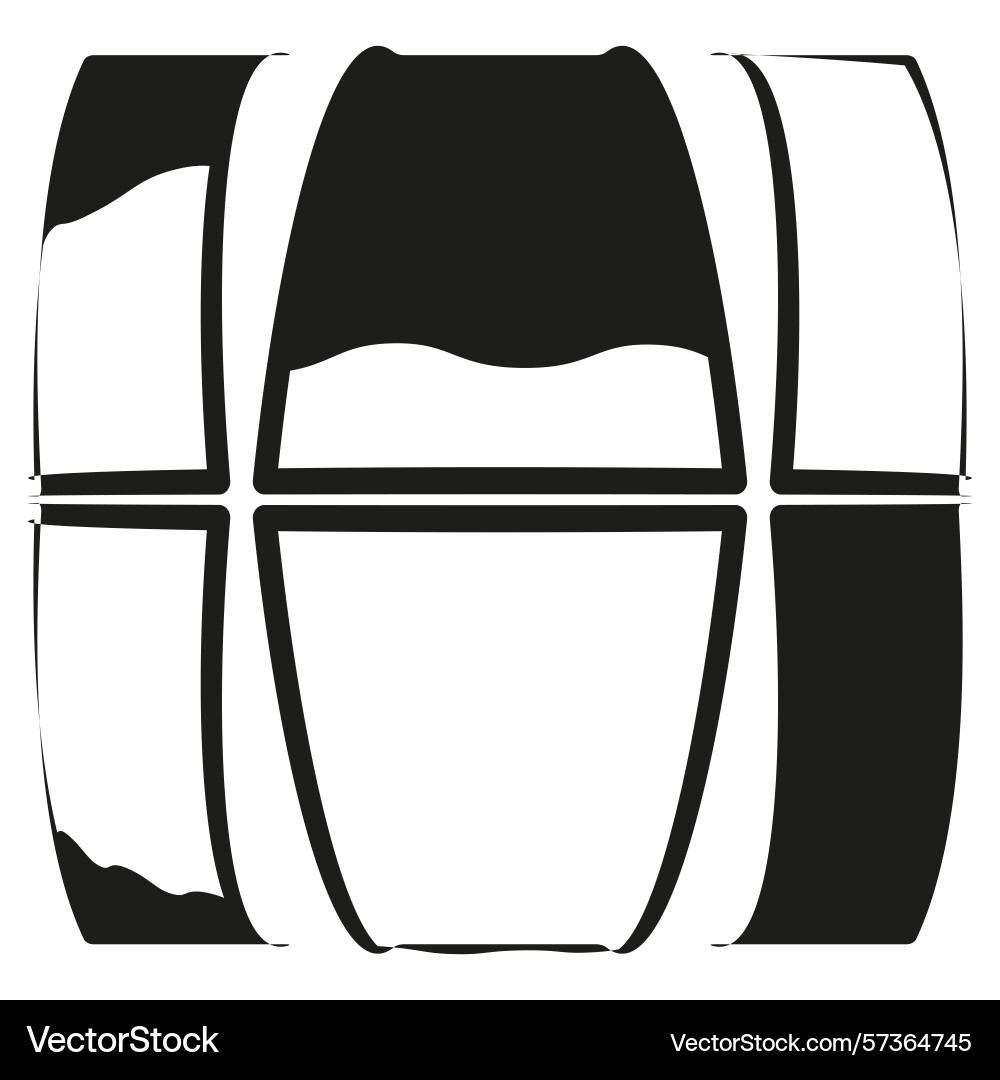 Abstract round object sphere negative space vector image