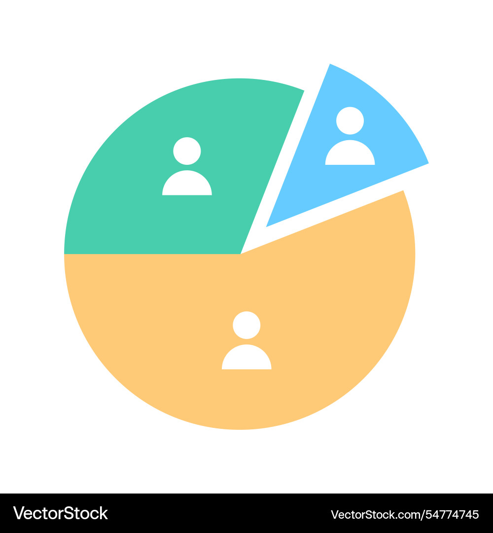 Audience segmentation a flat color element forms Vector Image