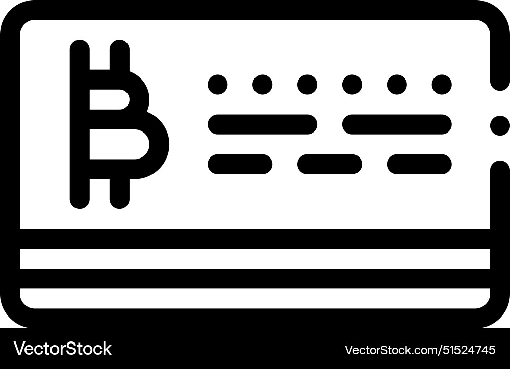Bitcoin icon thin linear style design isolated Bitcoin icon thin linear style design isolated vector image