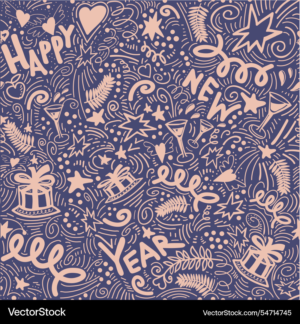Christmas seamless wrapping paper with attributes Christmas seamless wrapping paper with attributes vector image