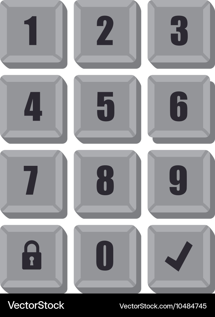 Password code security system vector image