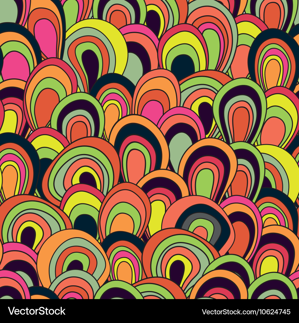 Psychedelic Wave Pattern Vector Image