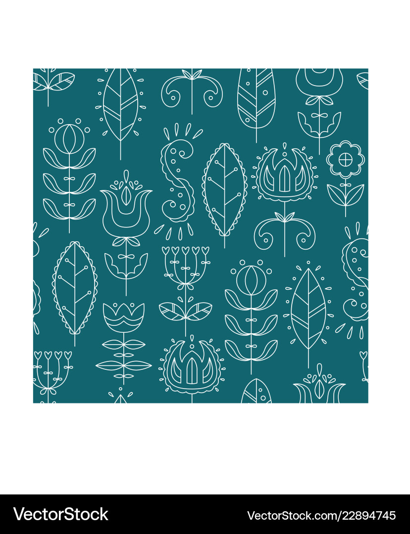 Seamless pattern in scandinavian Vector Image