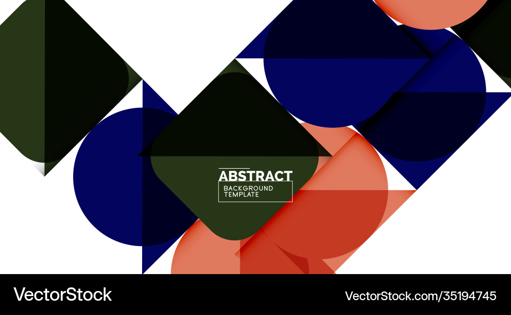 Simple circles and triangles abstract background Vector Image