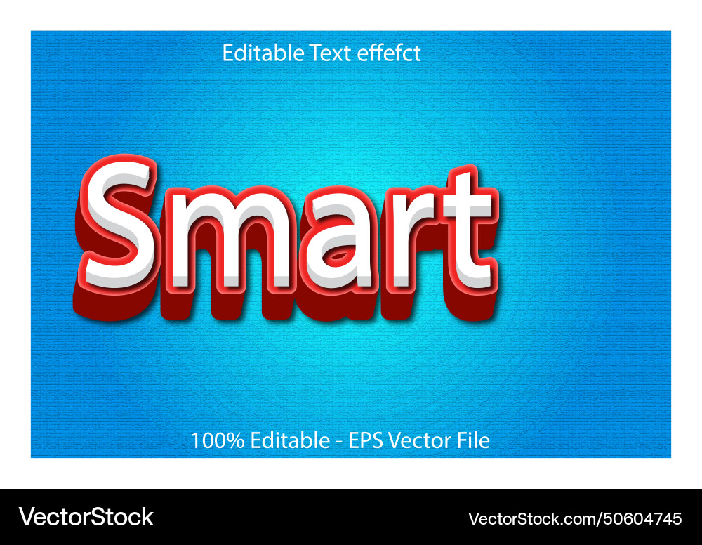 Smart editable text effect 3d emboss style design Smart editable text effect 3d emboss style design vector image