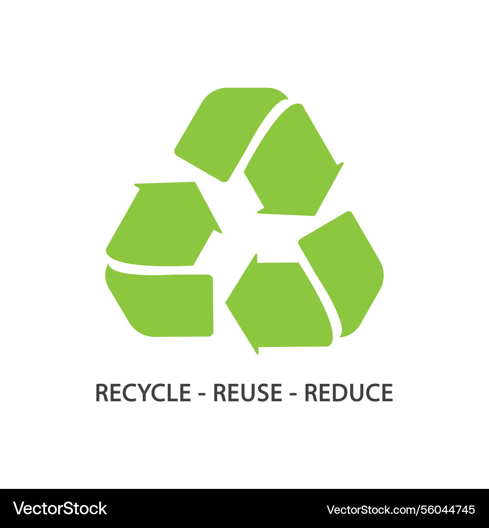 Symbols for reduce reuse recycle Symbols for reduce reuse recycle vector image