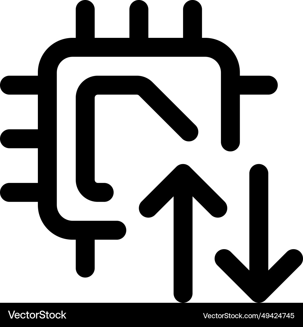 Utilizing a microprocessor to transfer data Vector Image