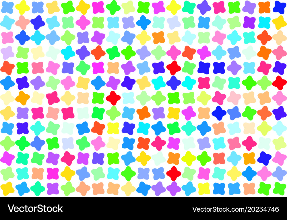 Abstract colored oval mixed shape pattern Vector Image