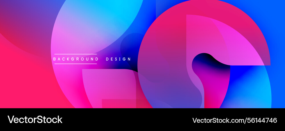 Abstract vibrant design overlapping shapes create Vector Image