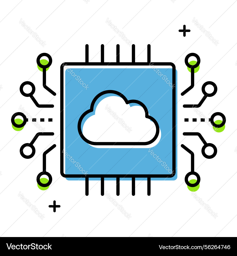 Big data and cloud processing icon design Big data and cloud processing icon design vector image