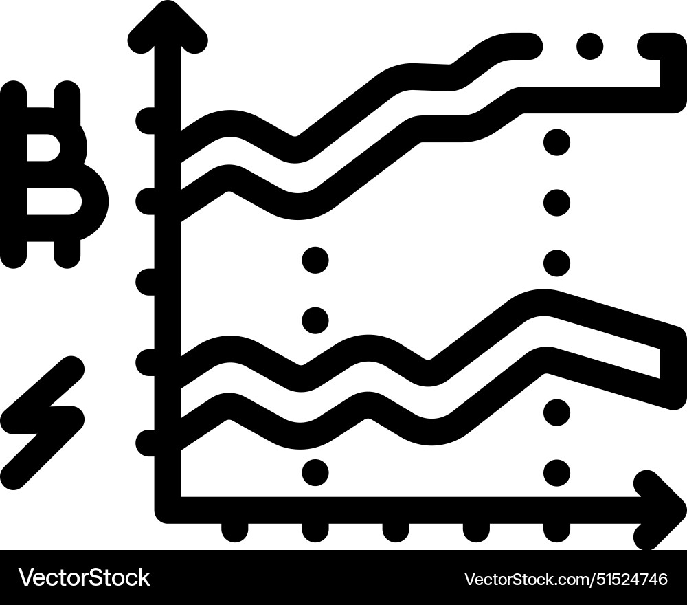 Bitcoin icon thin linear style design isolated Bitcoin icon thin linear style design isolated vector image