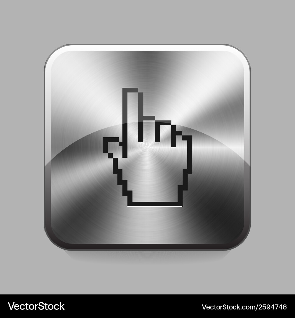 Chrome button vector image