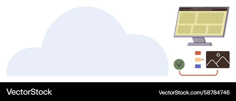 Cloud computing with data synchronization and file Cloud computing with data synchronization and file Vector Image