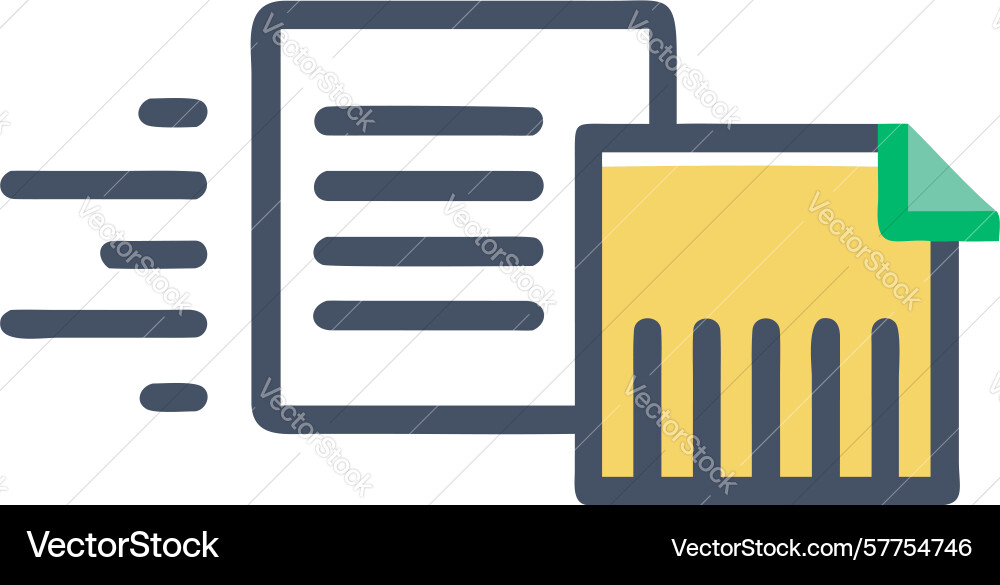 Document import icon receiving integrating files vector image