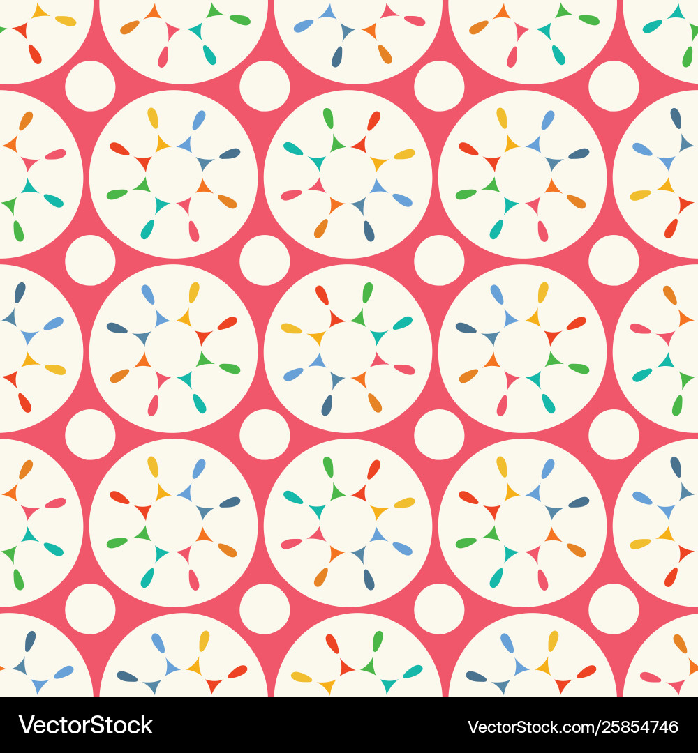 Geometric seamless repeat pattern circle Geometric seamless repeat pattern circle vector image
