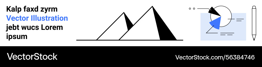 Geometric shapes with graph and text Geometric shapes with graph and text vector image
