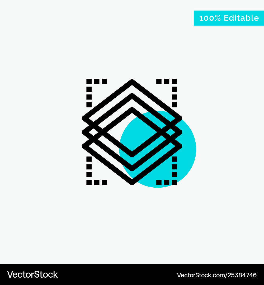 Layers object layer server turquoise highlight Layers object layer server turquoise highlight Vector Image