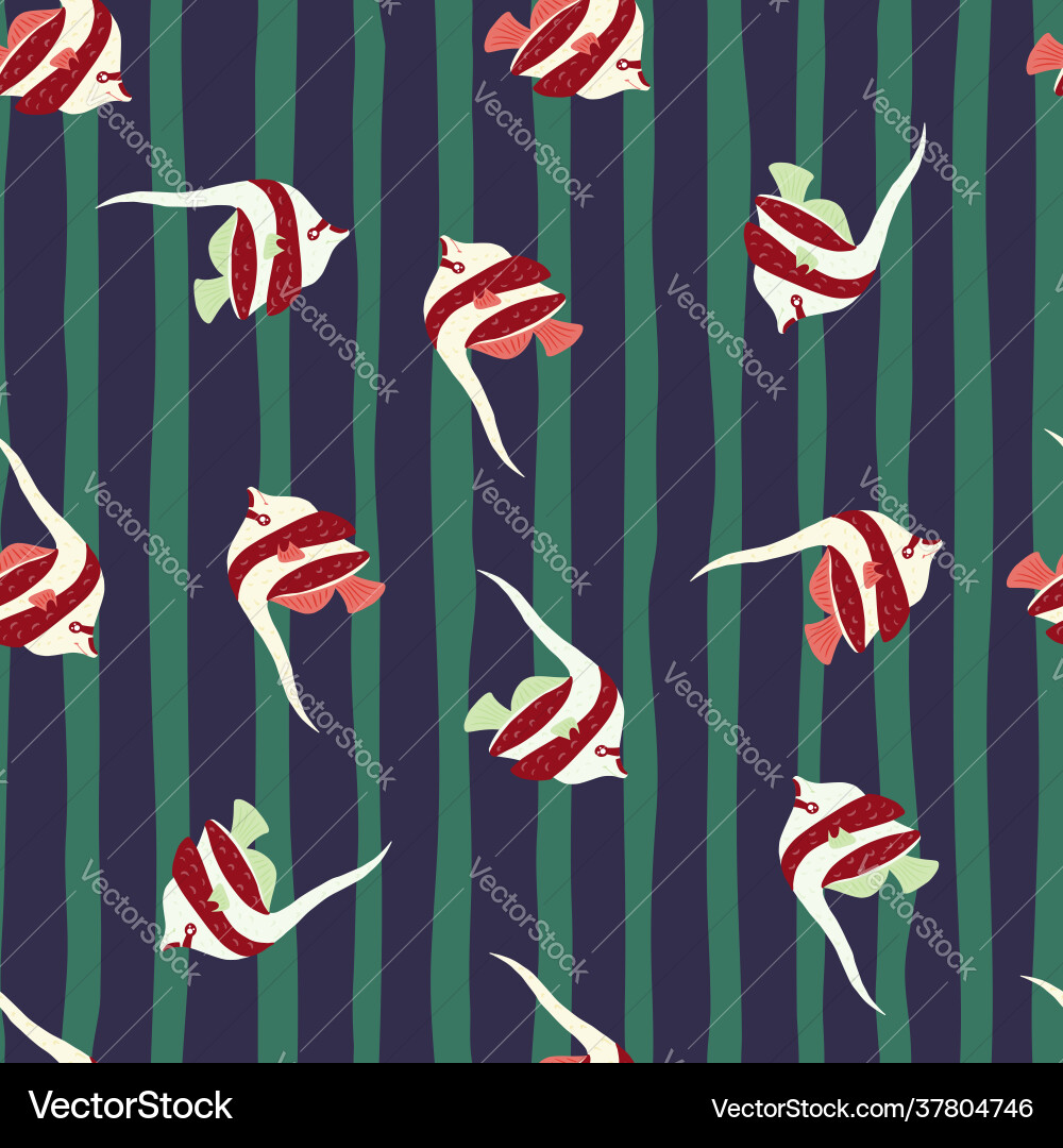 Nature seamless pattern with random decorative Nature seamless pattern with random decorative vector image