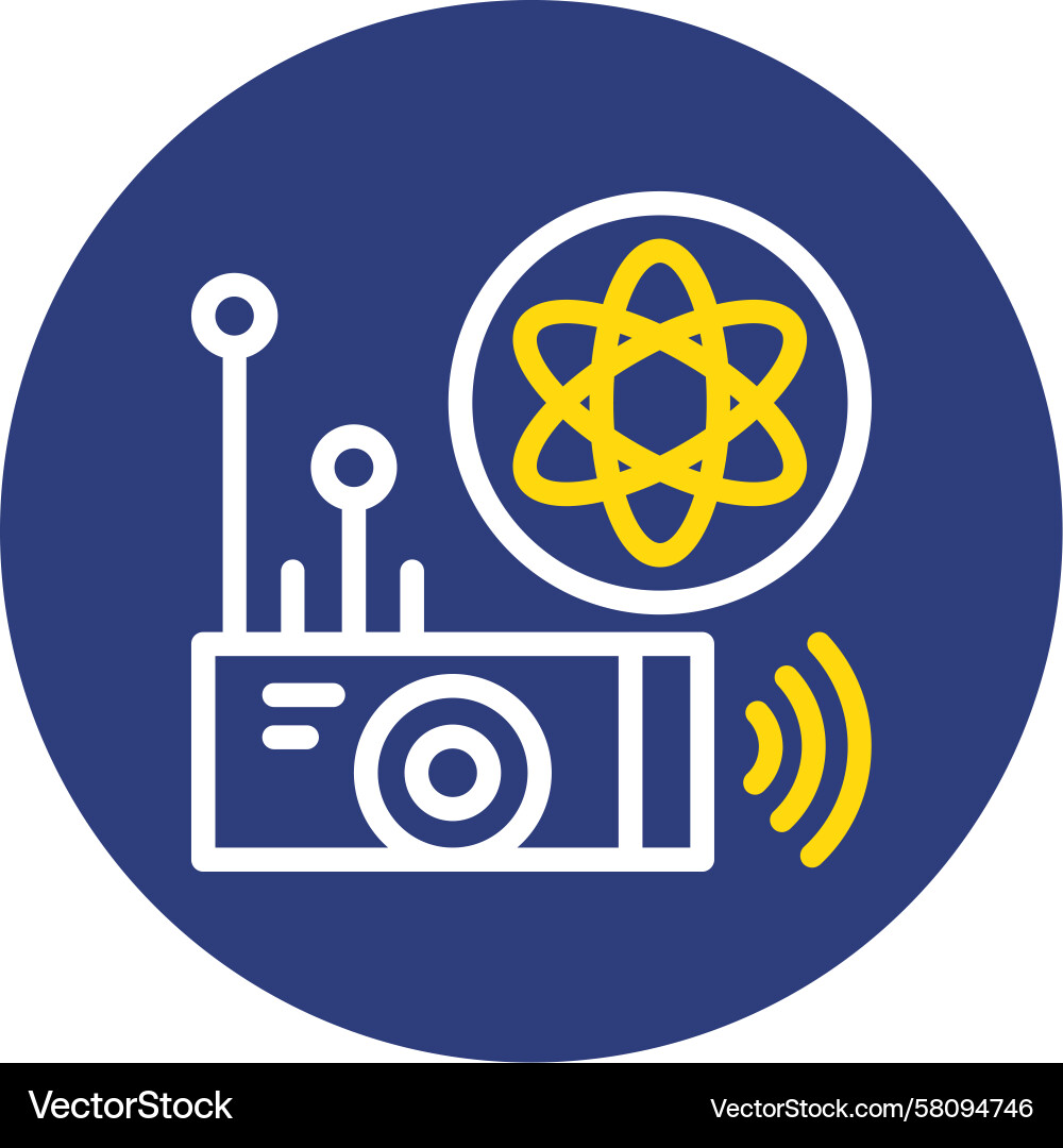 Quantum Dual Line Sensor Icon Vector Image