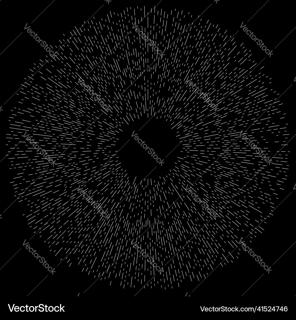 Radial radiating circular concentric lines element Radial radiating circular concentric lines element vector image