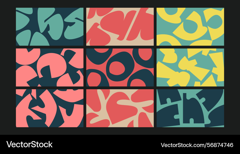 Retro inspired abstract background set Retro inspired abstract background set vector image