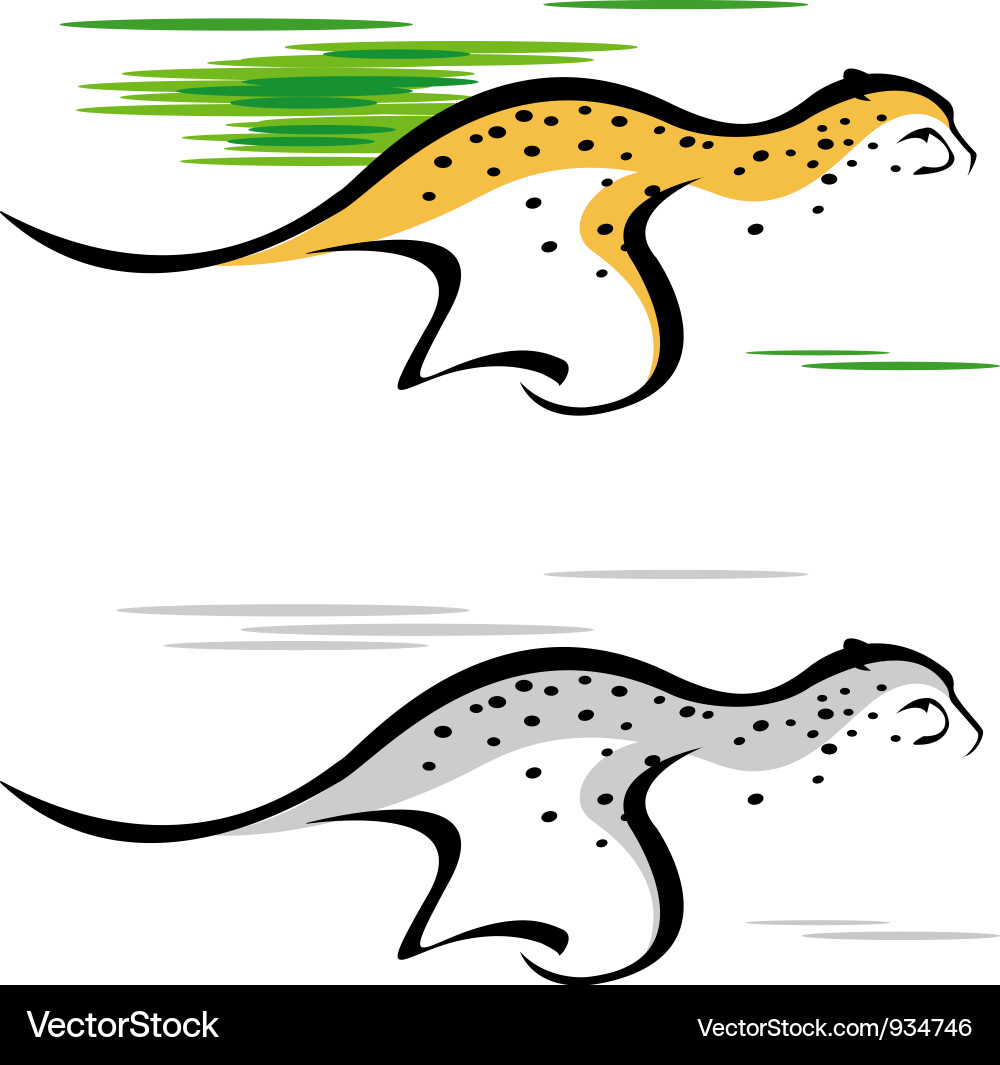 Running Cheetah Vector Image