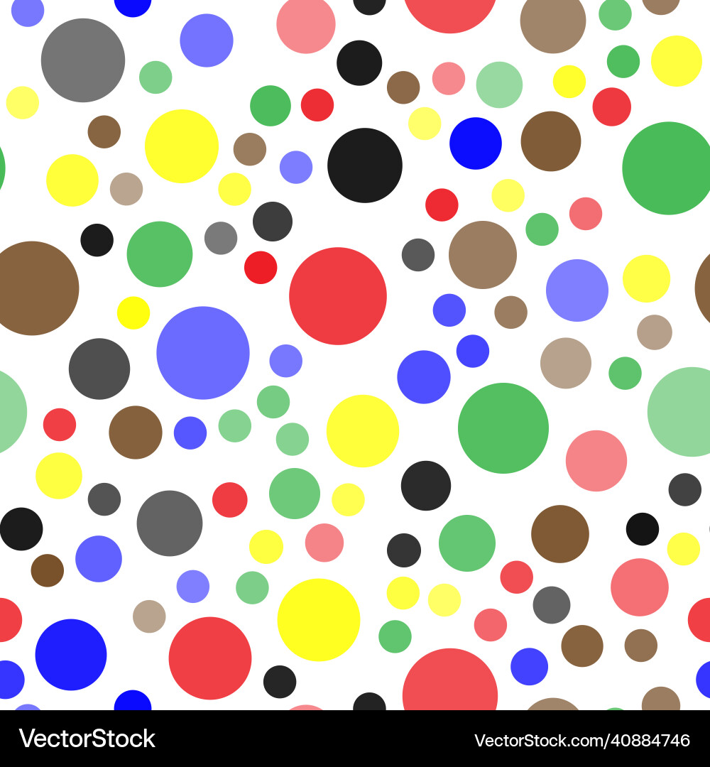 Seamless pattern with colorful circles on white Seamless pattern with colorful circles on white vector image