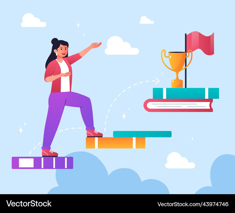 Stairs of books Vector Image