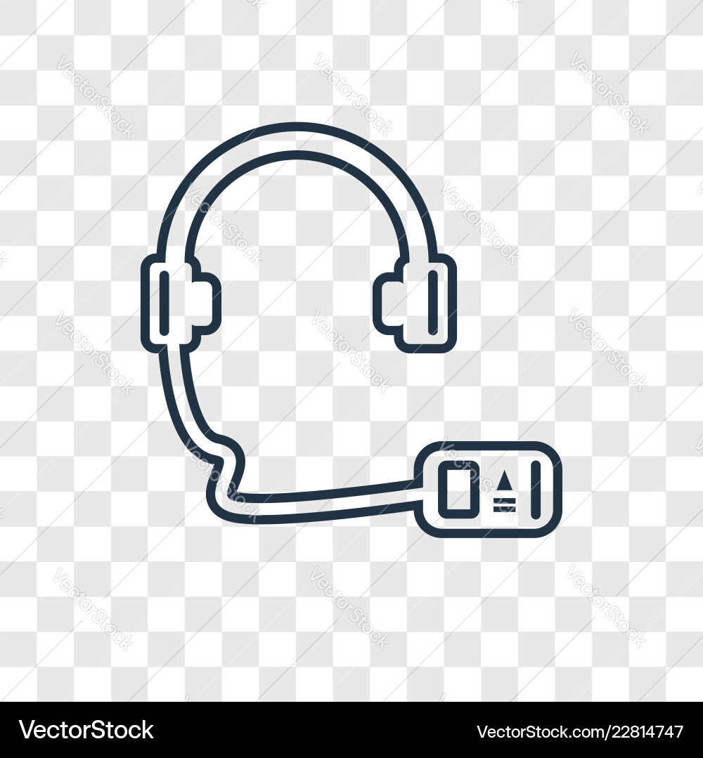 Audio guide concept linear icon isolated Audio guide concept linear icon isolated vector image