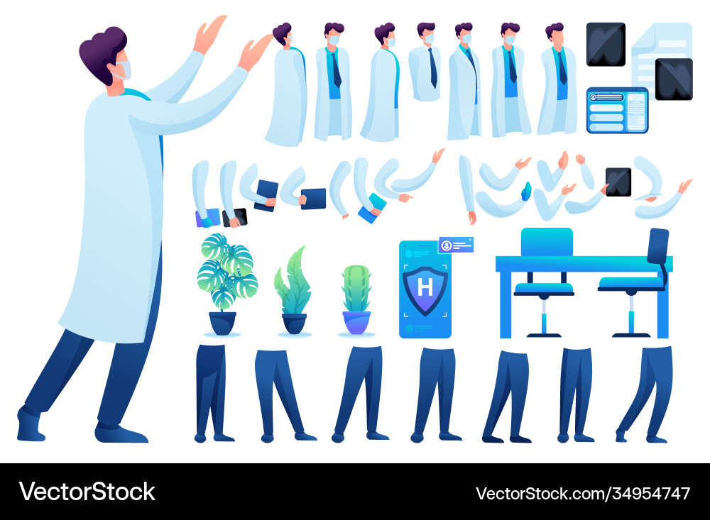 Constructor create your own doctor character vector image