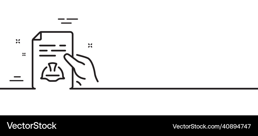 Engineering line icon technical documentation Engineering line icon technical documentation vector image