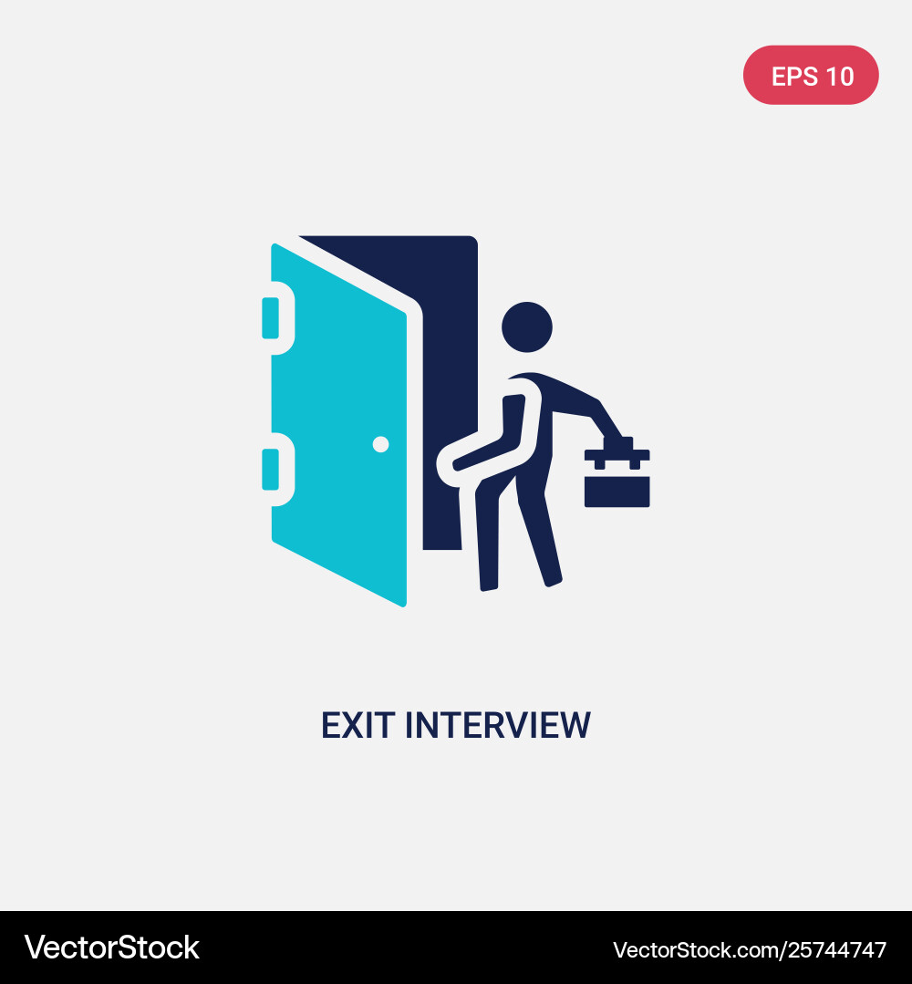 Exit Interview Icon - HR Concept vector image