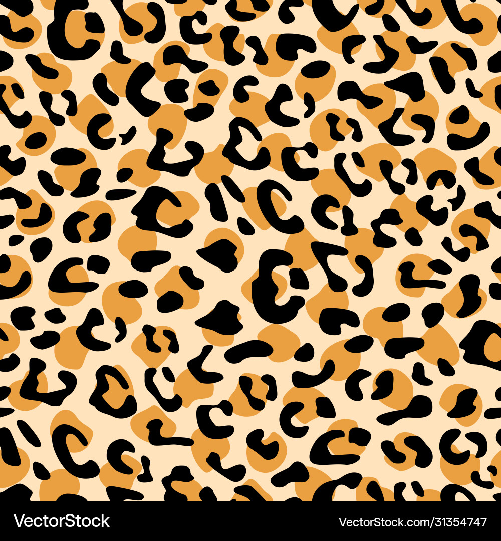 Leopard Pattern Tile Vector Image