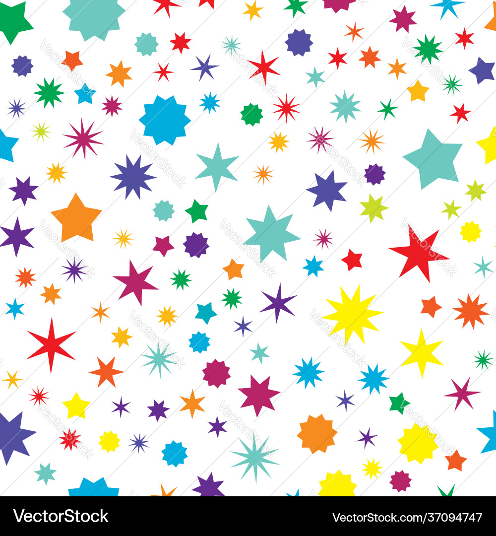 Random star shape pattern background seamlessly vector image