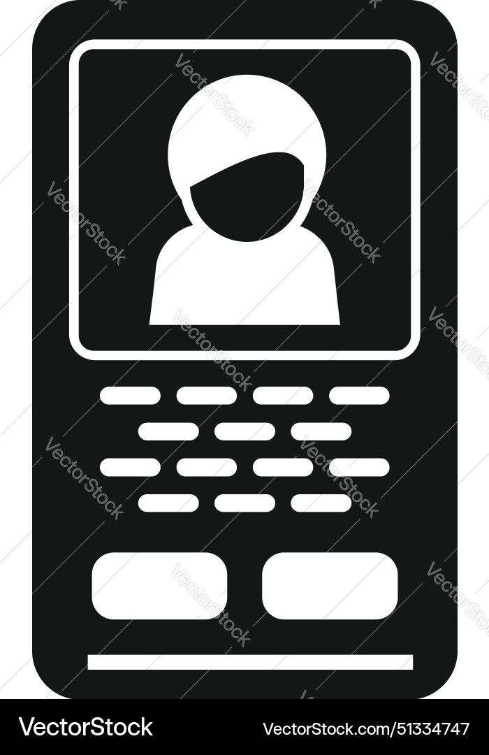 Retro mobile device icon with portrait display Retro mobile device icon with portrait display vector image