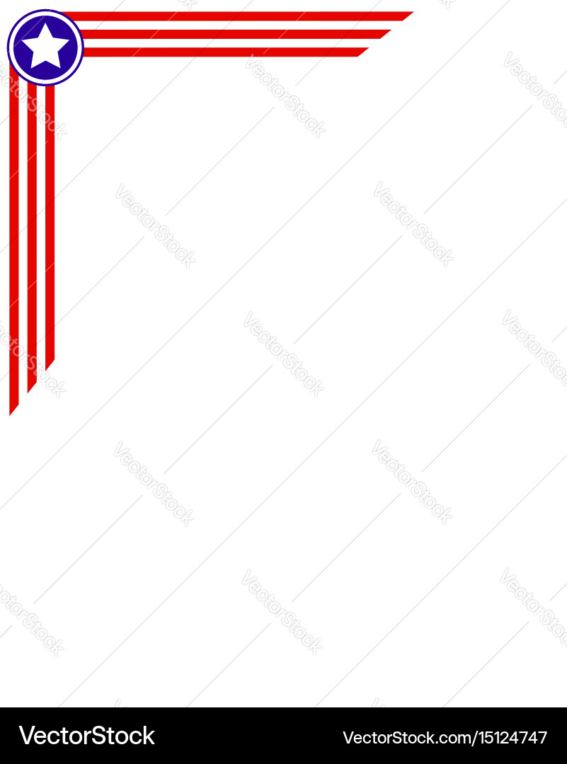 Usa flag frame corner for your design Usa flag frame corner for your design vector image