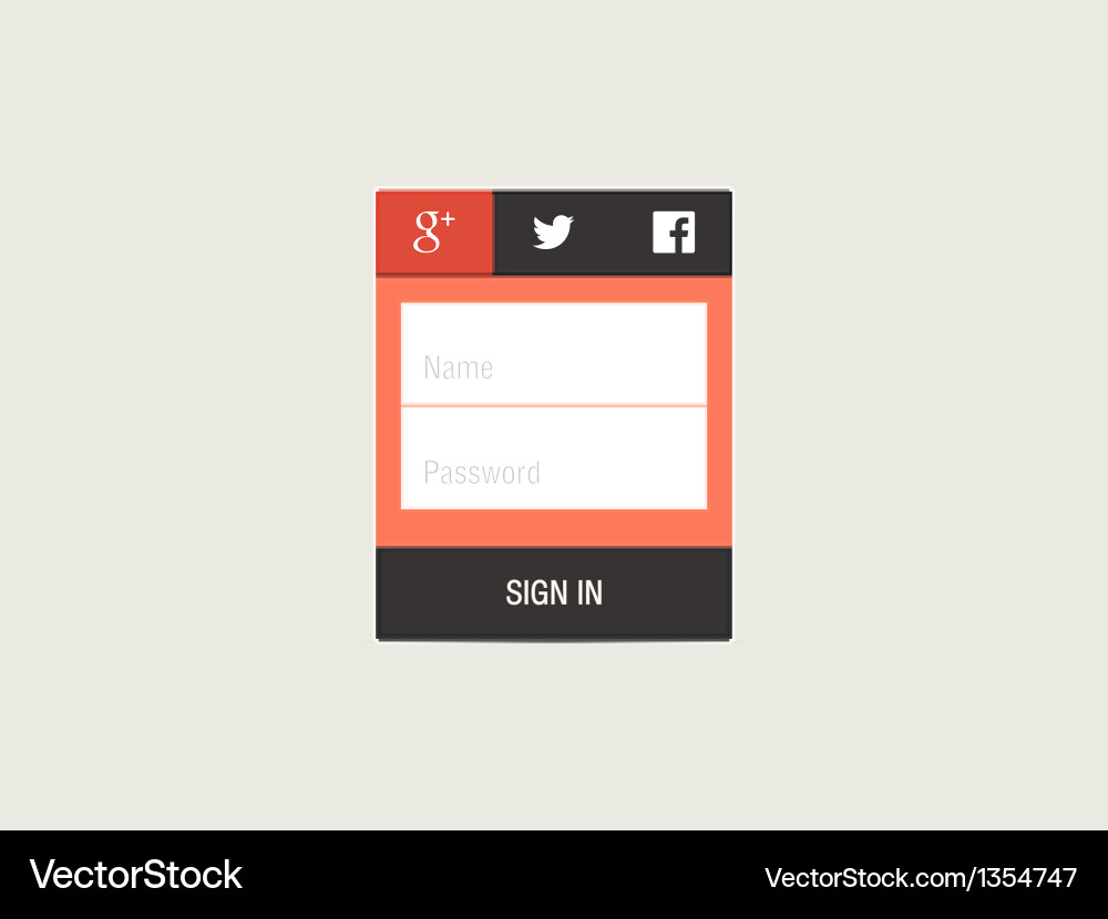 Web page login password security screen vector image